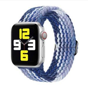 NEW Adjustable Blue Braided Solo Loop For Apple Watch